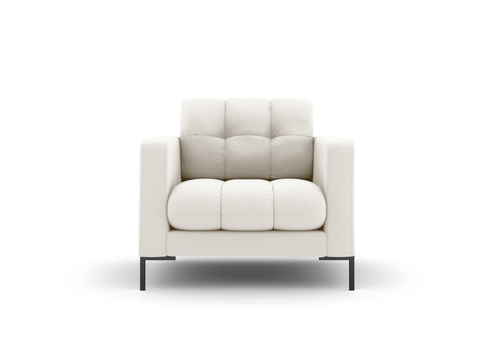 SESSEL Mamaia aus strukturiertem Stoff leichtes beige - Creme, Textil (92/75/87cm) - Micadoni