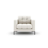 SESSEL Mamaia aus strukturiertem Stoff leichtes beige - Creme, Textil (92/75/87cm) - Micadoni