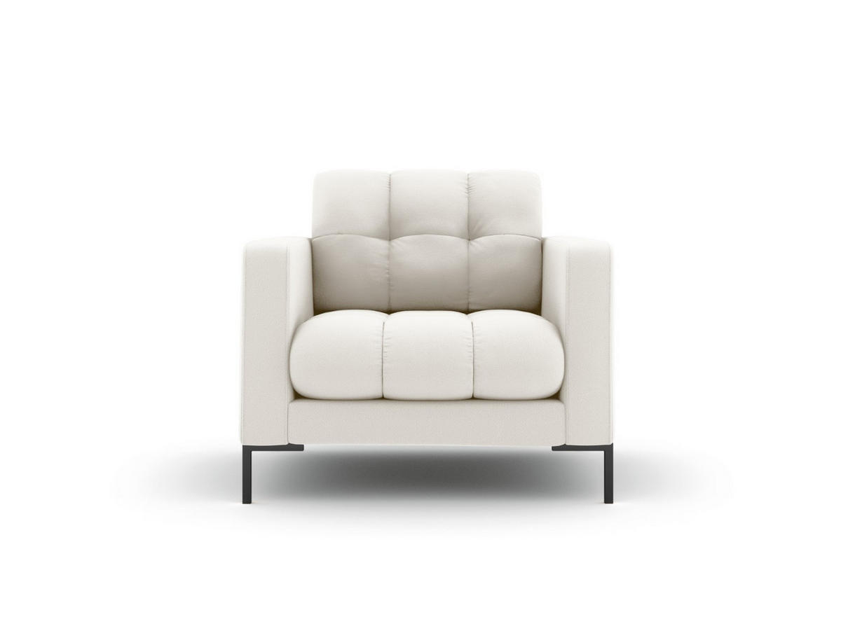 SESSEL Mamaia aus strukturiertem Stoff leichtes beige - Creme, Textil (92/75/87cm) - Micadoni