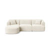 MODULARES-ECKSOFA links Campi aus Cord elfenbein 4 Sitzplätze - Ecru, Textil (156/256cm) - Cosmopolitan Design