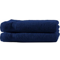 BADETUCH 100x150 cm Frottier Handtücher im 2er Set aus 100% Baumwolle, Navy Blau 500g/m2 - Dunkelblau, Textil (100/150cm) - Carpe Sonno