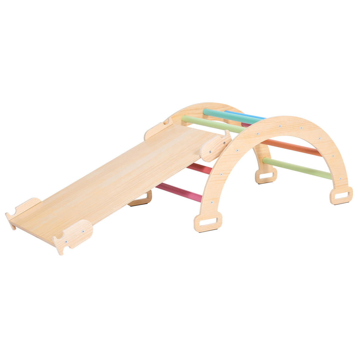 ARC DE CĂȚĂRAT multifuncțional lemn de pin maro deschis Moama - maro deschis, lemn (52/40/86cm) - Beliani