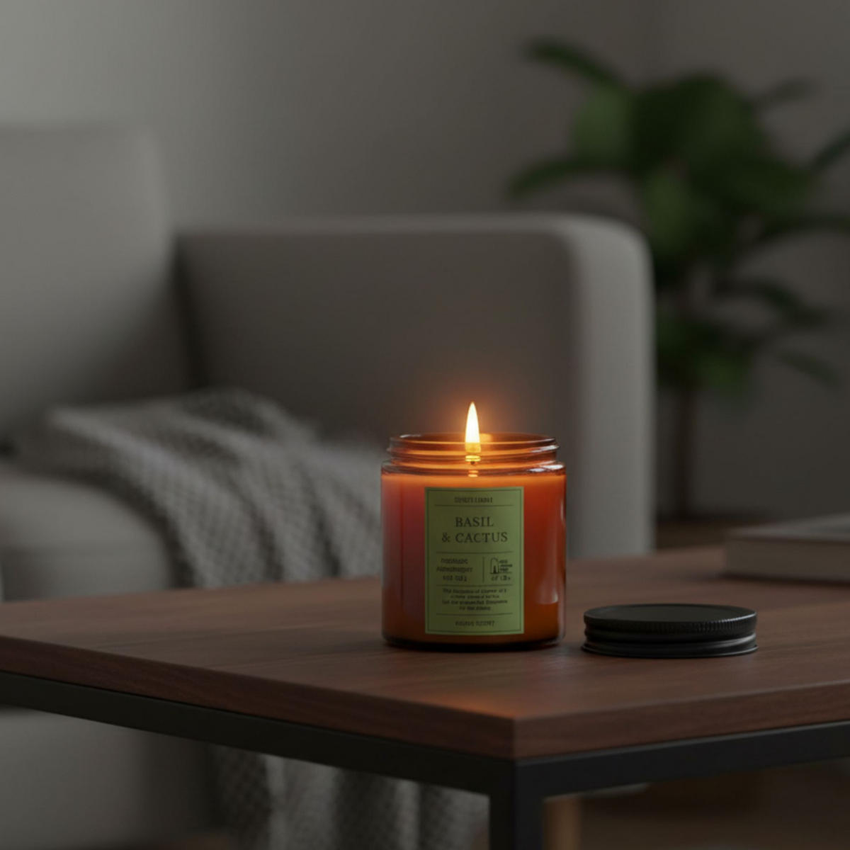 DUFTKERZE 30 Std. Brenndauer Home Scent 7,2/7,2/8,8 cm - Braun, Paraffin (7.2/8.8cm) - Home Styling Collection