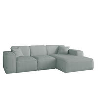 ECKSOFA Celes Premium Stoff Scala - Pastellblau, Holzwerkstoff/Textil (266/165cm) - Fun Möbel