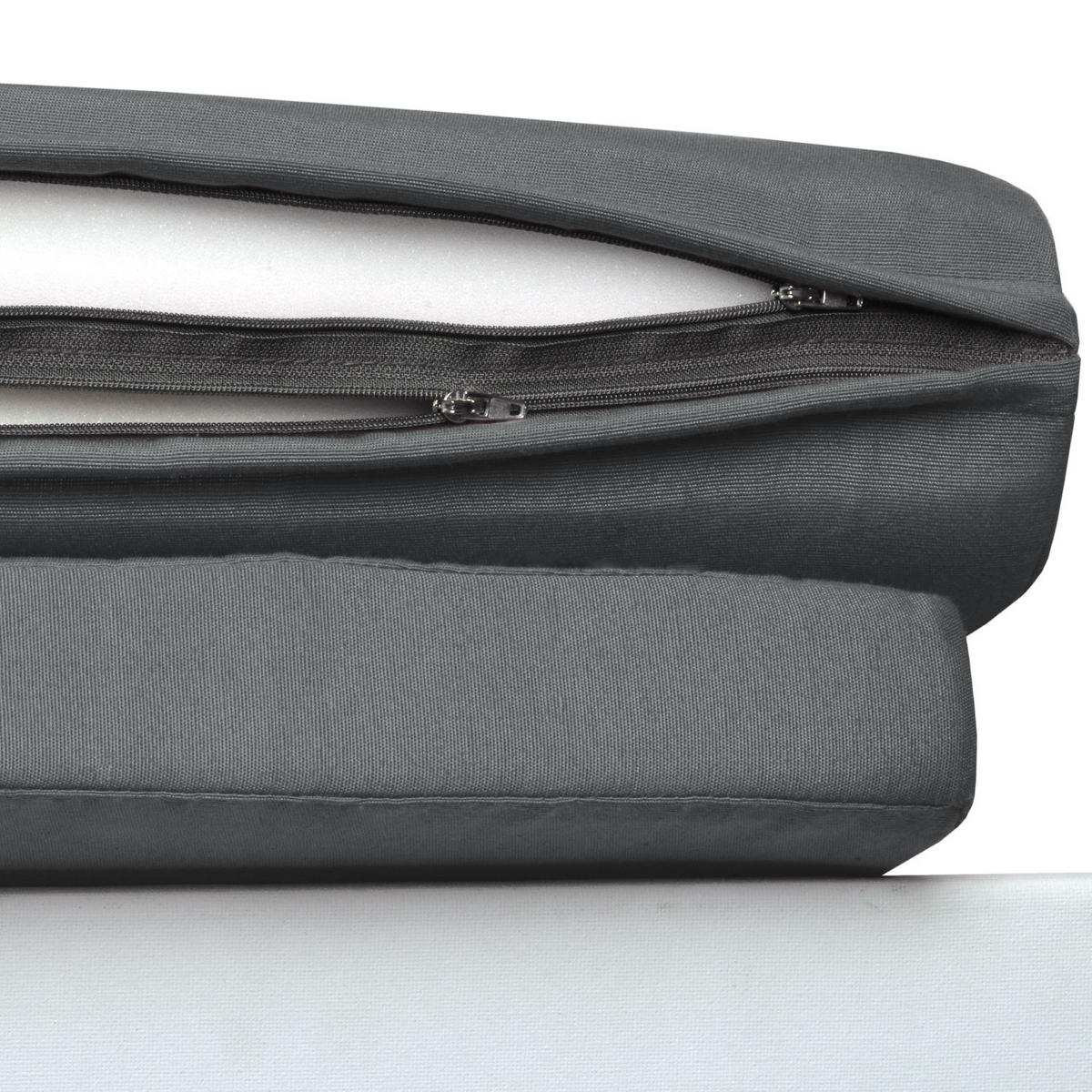 DECKCHAIRAUFLAGE Loftlux DC 175/45/5 cm Graphitgrau - Grau, Textil (45/5/175cm) - Beautissu 
