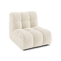 MODULARER Drehsessel SEVEN Bouclé-Stoff Creme 81cm - Creme, Textil (81/77/98cm) - Premium Interiors