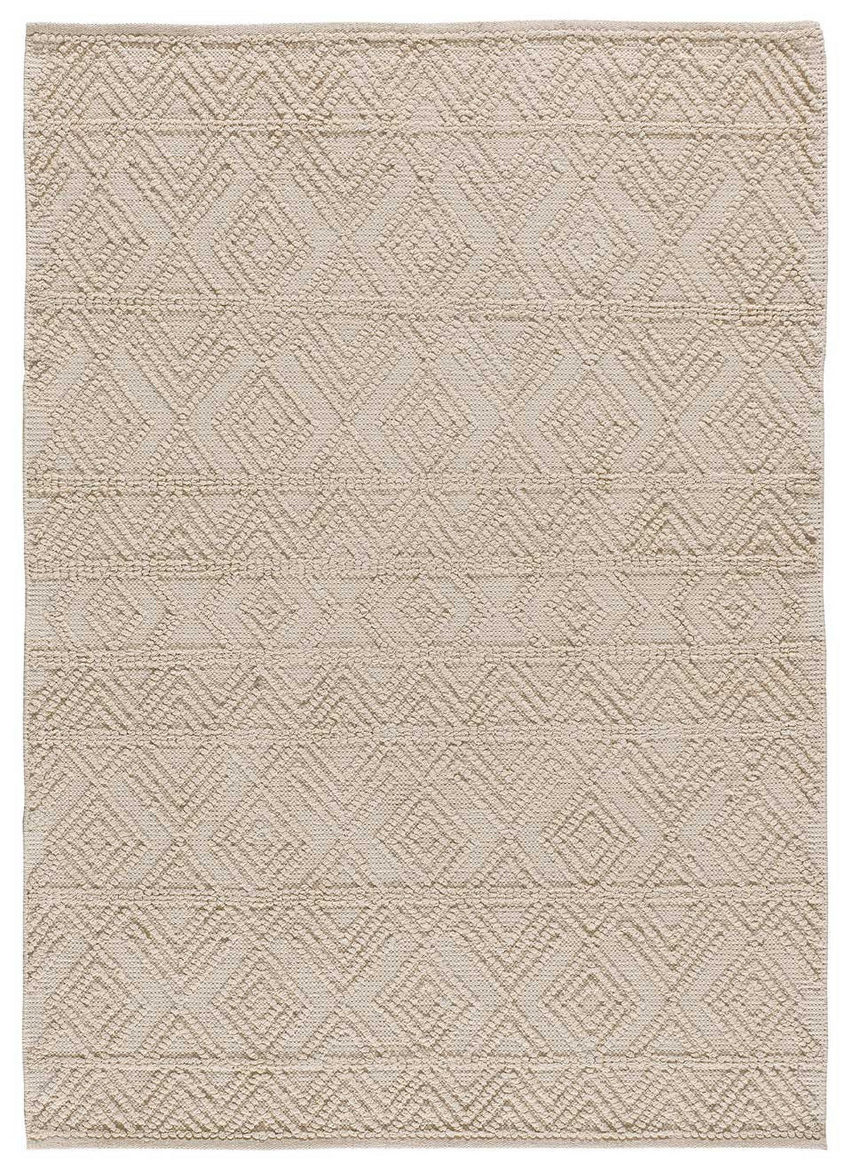 HANDWEBTEPPICH Handgefertigt Creme Pamuk 120/170 cm - Creme, Naturmaterialien/Naturmaterialen (120/170cm) - Atticgo