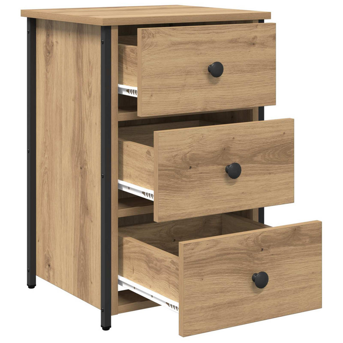 NACHTTISCH Braun 40/36/60 Cm Massives Upgecyceltes Holz - Braun, Holz (36/60/40cm) - vidaXL