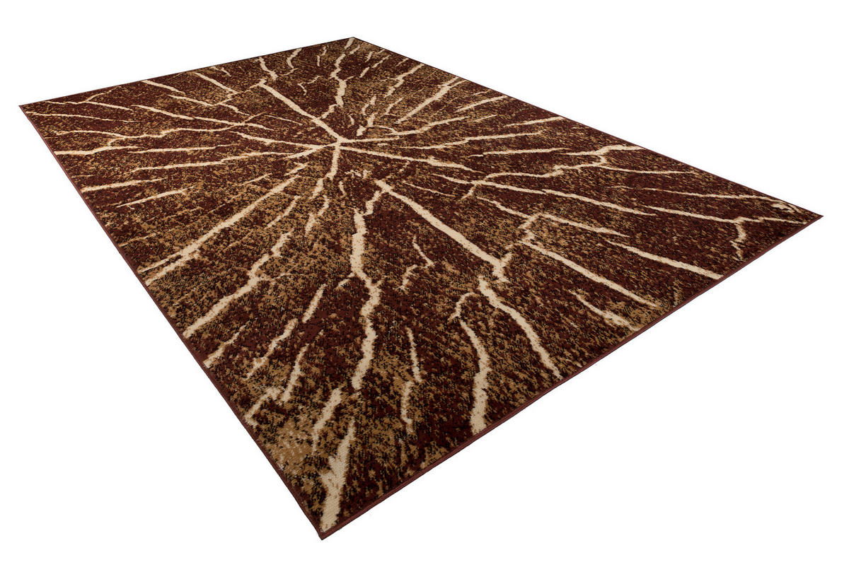 TEPPICH LUXURY Braun Baumstamm Streifen 140/200 cm - Braun, Textil (140/200cm) - Tapiso
