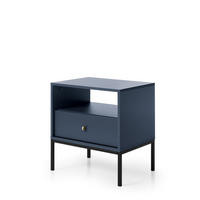 NACHTTISCH MONDO 53,6/56,2/39 cm Blau - Blau, Holzwerkstoff (53.6/56.2/39cm) - MASSENO