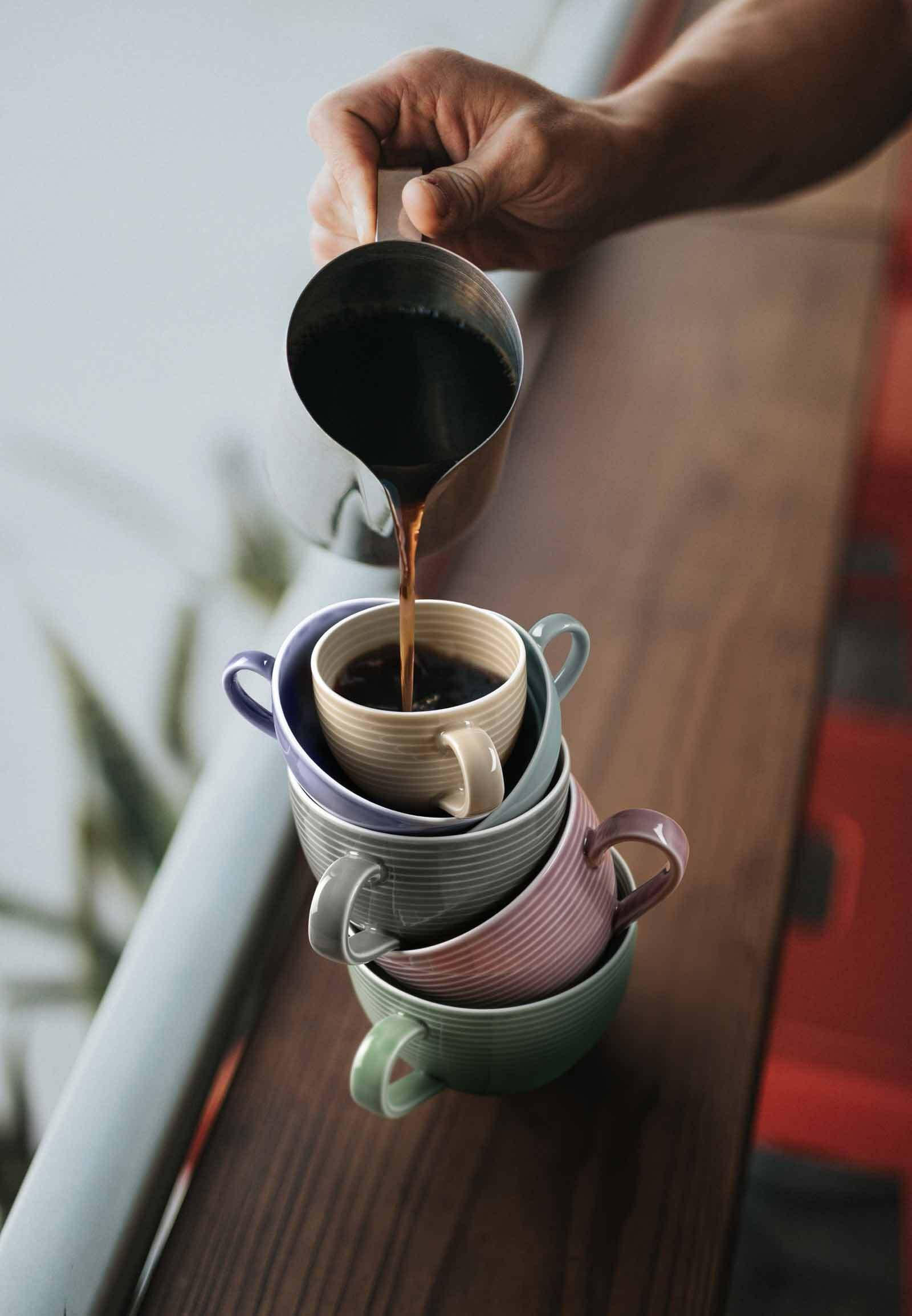 KAFFEETASSEN Beat Color Glaze Altrosa 0,26 l 6er Set - Rosa, Keramik (0.26L) - Seltmann Weiden