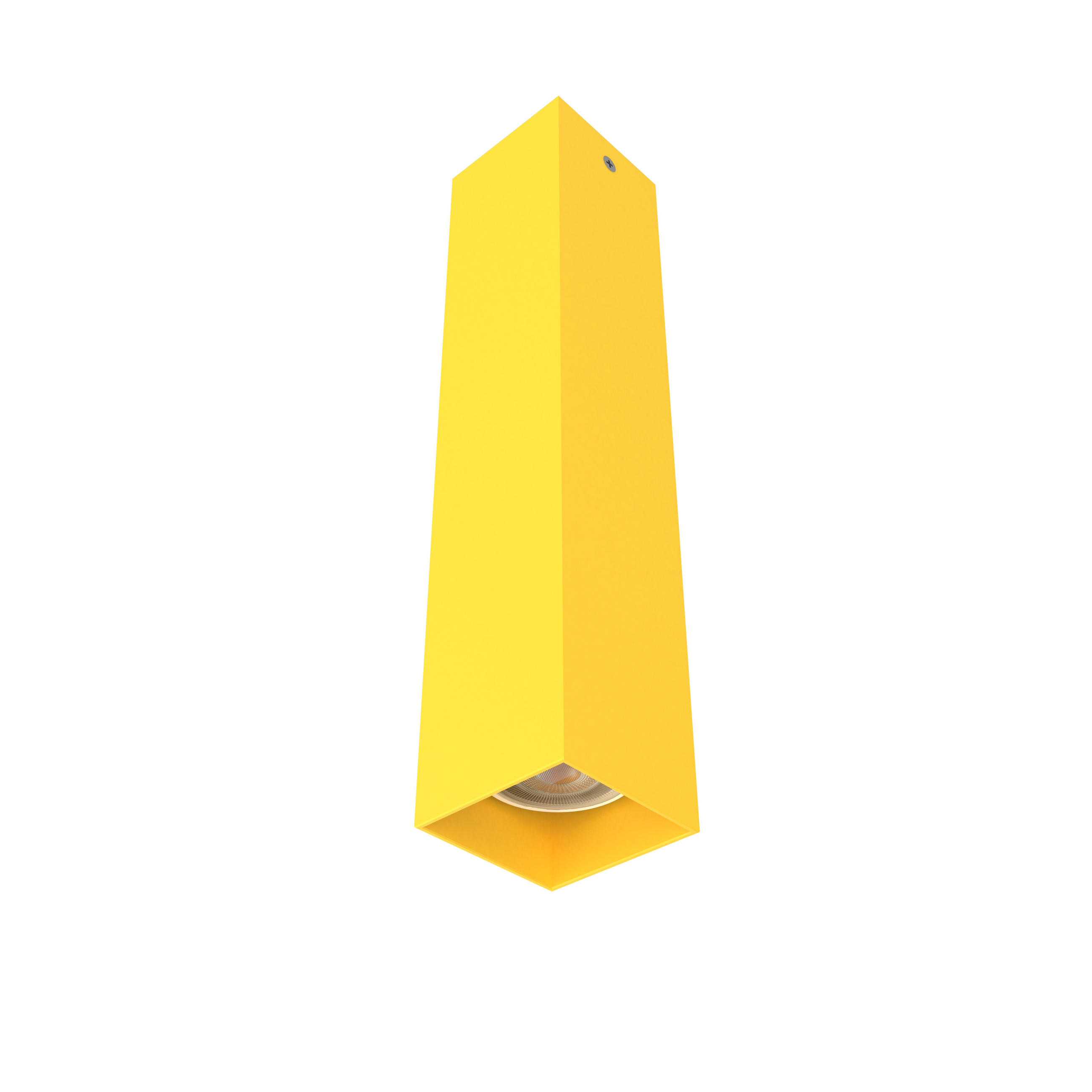 DECKENLEUCHTE Cube H30 - Gelb, Metall (6/6/30cm) - Lumicom