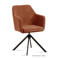 ARMLEHNSTUHL drehbar (4er-Set) Denice 57x87x60 Schwarz/Cognac - Cognac/Schwarz, Kunststoff (60/87/57cm) - 58aufmkessel