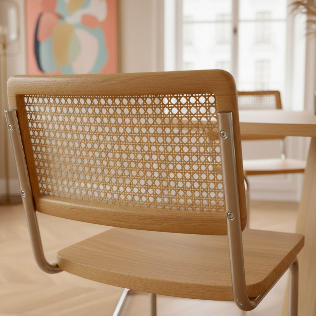 STUHL 2-tlg., Beige - Beige, Holz (48/79/55cm) - Oviala