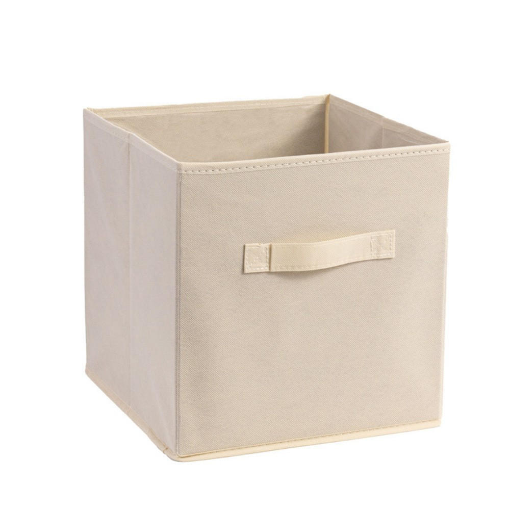 AUFBEWAHRUNGSKORB, Vliesstoff, Beige, 25 x 25 x 25 cm - Beige, Textil (25/25cm) - Weltevree
