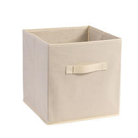 AUFBEWAHRUNGSKORB, Vliesstoff, Beige, 25 x 25 x 25 cm - Beige, Textil (25/25cm) - Weltevree