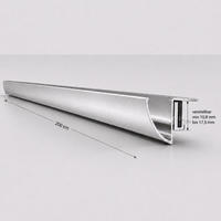 ALUMINIUM-REGENRINNE für Glasvordach 200cm Silber - Silberfarben, Metall (20/5/200cm) -  Glaswerk Westfalen