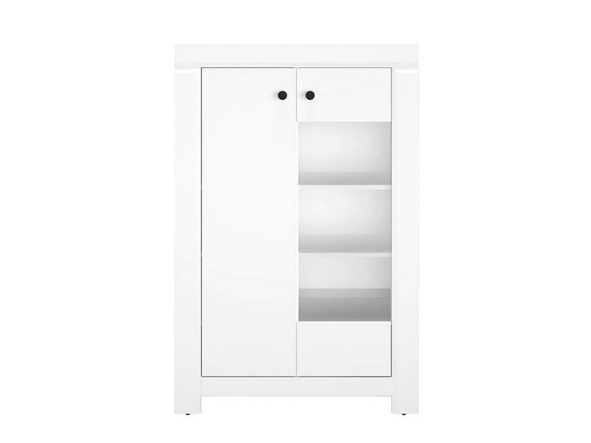 VITRINE – 92 cm – Lahti – Weiß - Weiß, Holzwerkstoff (92/140/42cm) - hi-markt