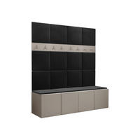 GARDEROBEN-SET Orion V - Kaschmir/Anthrazit, Holzwerkstoff/Kunststoff (168/186/46cm) - MIRJAN24