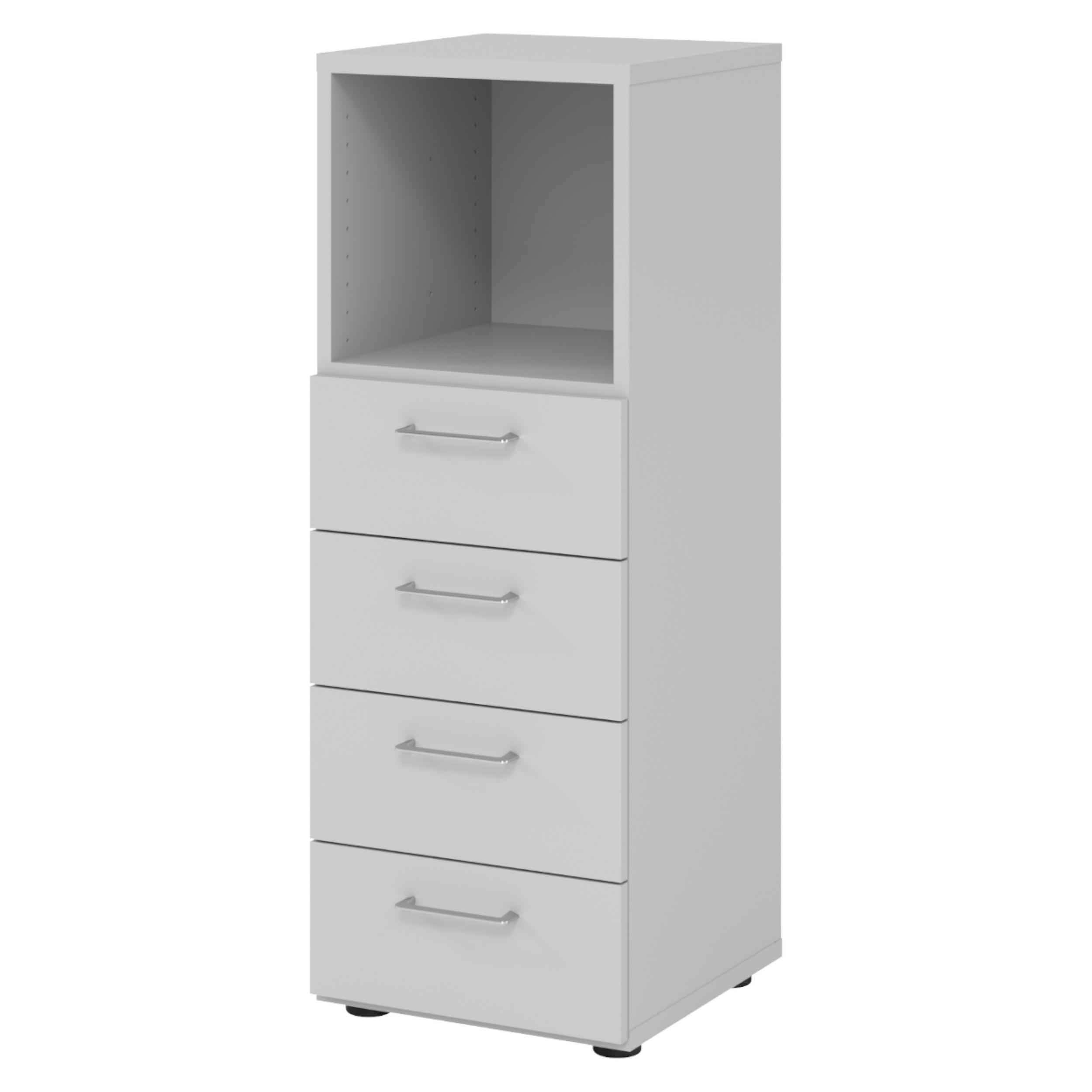 SCHUBLADENSCHRANK - 4 Schübe 42/40/110 cm in Grau - Grau, Holzwerkstoff (40/110/42cm) - bümö