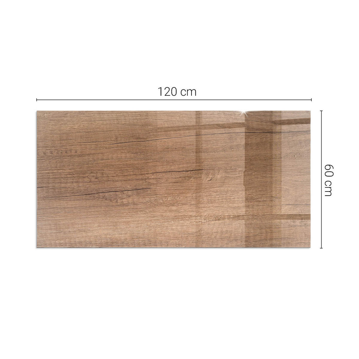 GLASPLATTE für Kamin 120x60 cm Braun - Braun, Glas (120/60/0.4cm) - ArtPrintCave