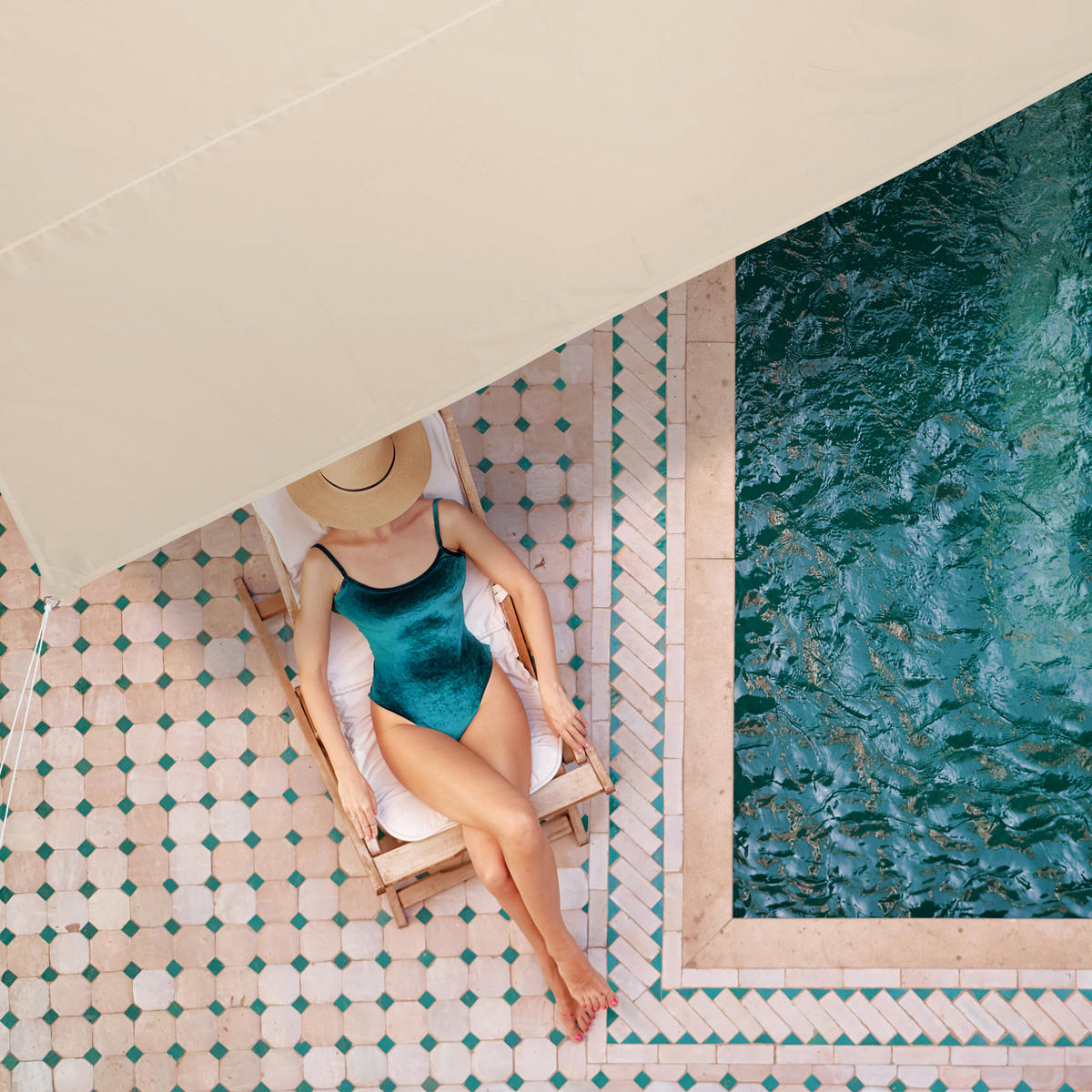 PLACHTA - béžová, kov/textil (700/500cm) - Relaxdays