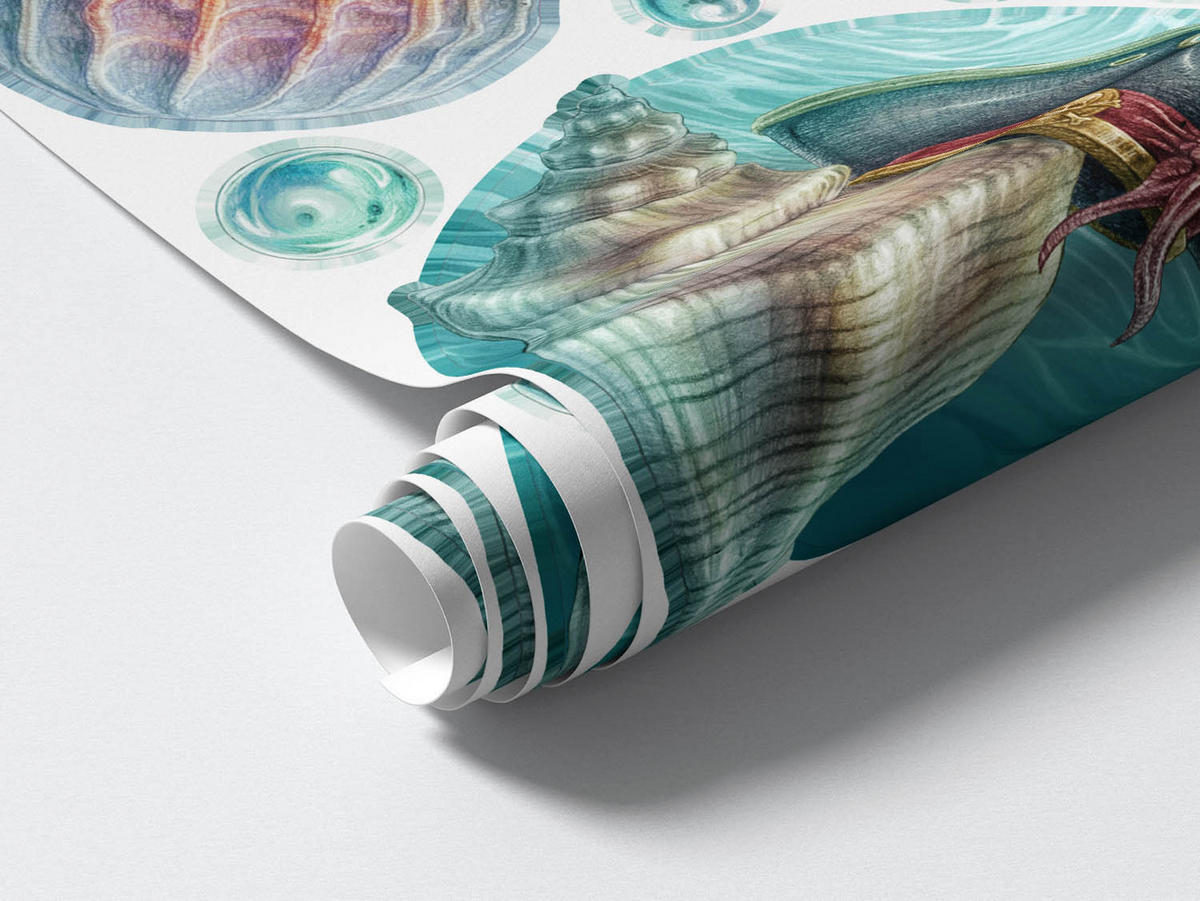 WANDAUFKLEBER 60x62cm - Die Welt der Quallen - Multicolor, Kunststoff (60/62/0.1cm) - Wallfluent