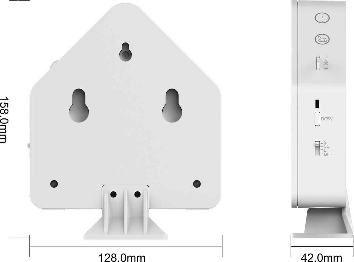NATURGERÄUSCHEBOX - Echtholz mit Bewegungssensor und LED-Beleuchtung für entspannende Klänge, 1er-Set - Kirschbaumfarben, Kunststoff (4.1/13/15.8cm) - Northpoint