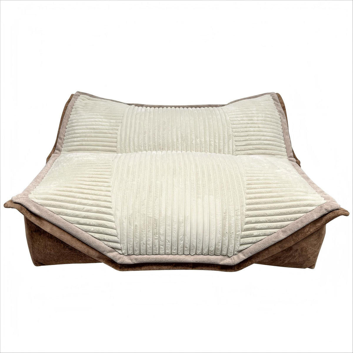 SITZSACKSOFA 2-Sitzer Cord - Beige, Textil (136/64/168cm) - Vercart