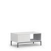 COUCHTISCH Dallas 100x60 cm Weiß - Schwarz/Weiß, Holzwerkstoff/Metall (60/100/47cm) - Ravio