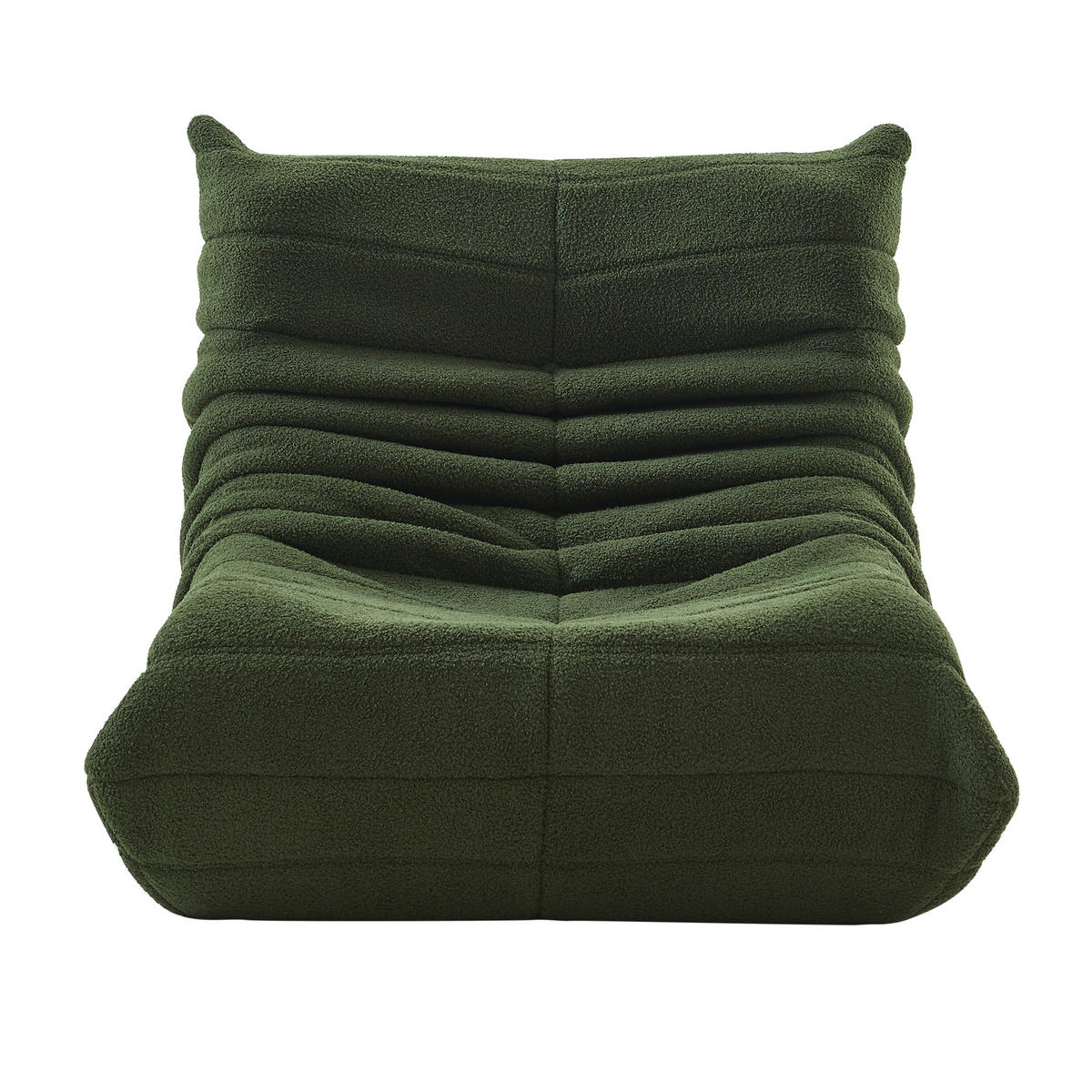 FERNSEH- & RELAXSESSEL Sofa Liegesofa für Wohnzimmer Beige - Grün, Holz (91.44/60.45/101.5cm)