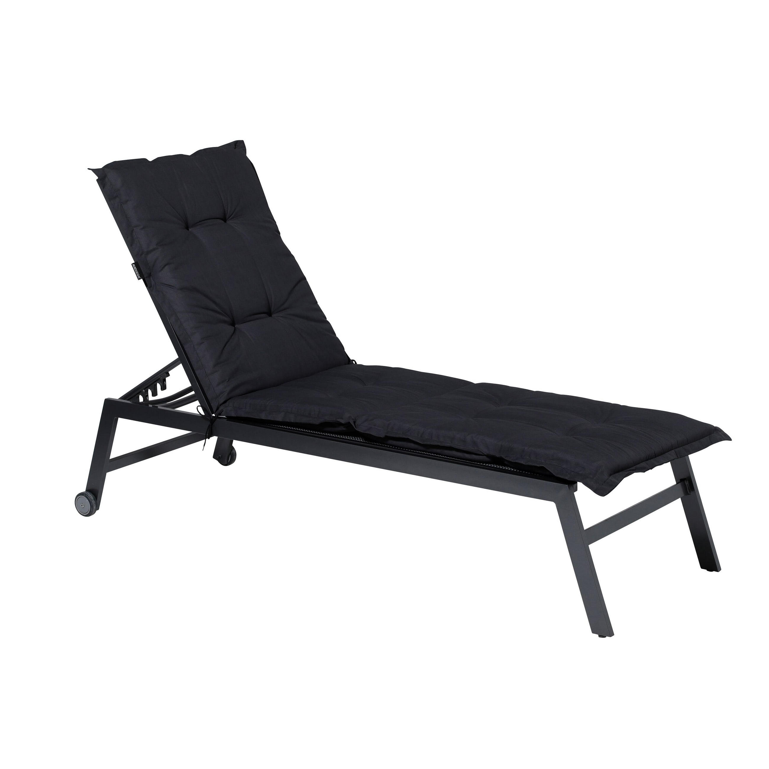 LIEGENAUFLAGE Basic 200/65 cm - Schwarz, Textil (65/7/200cm) - Madison