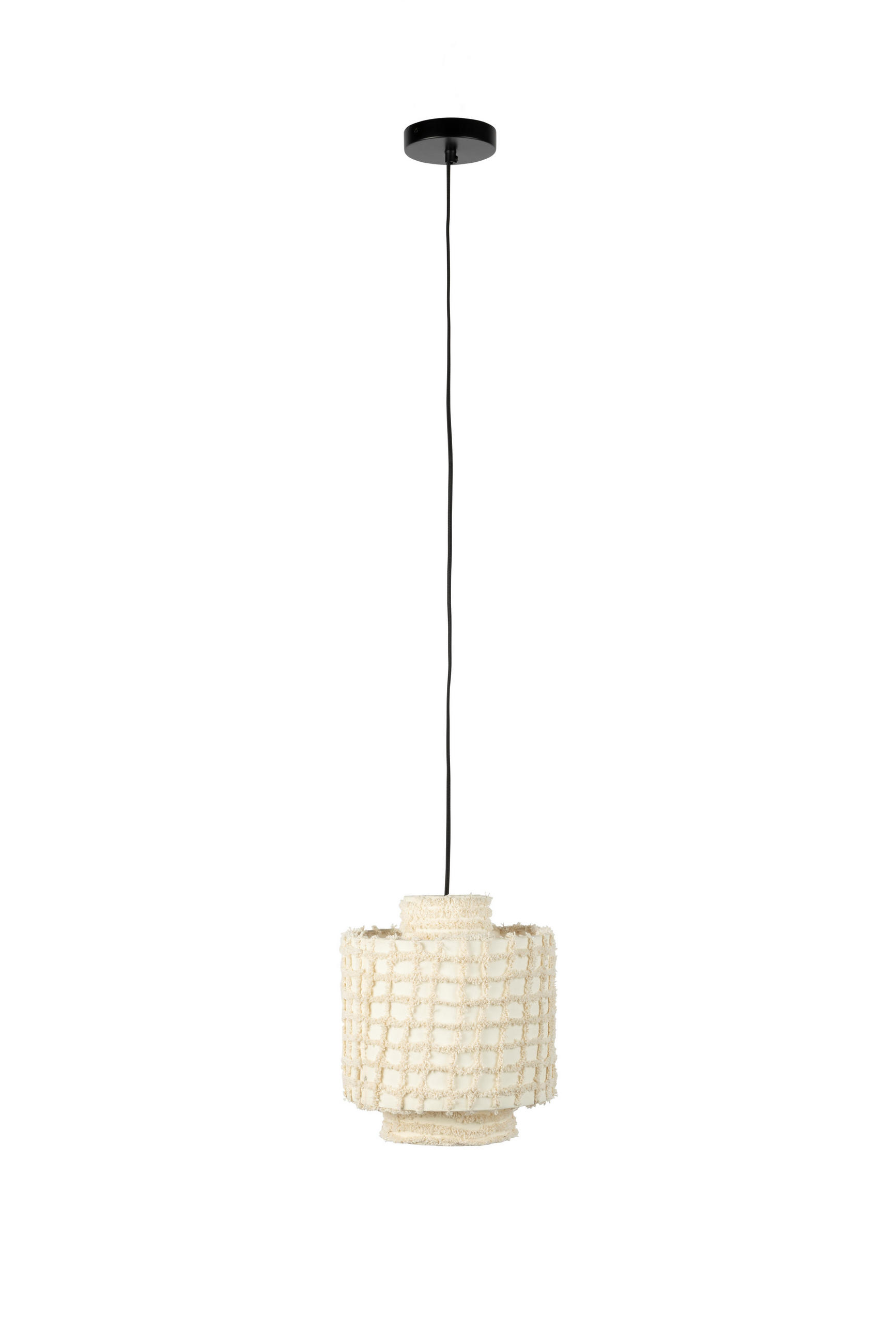 HÄNGELAMPE Arjun - Beige - 25/25/30 cm - Beige, Textil (25/25/30cm)