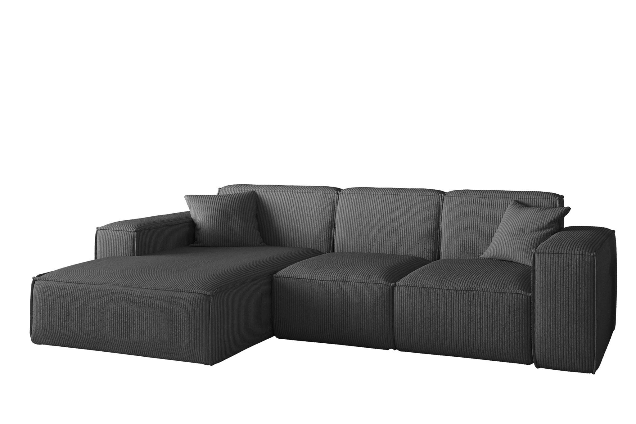 Fun Möbel Ecksofa Anthrazit 266x165 cm