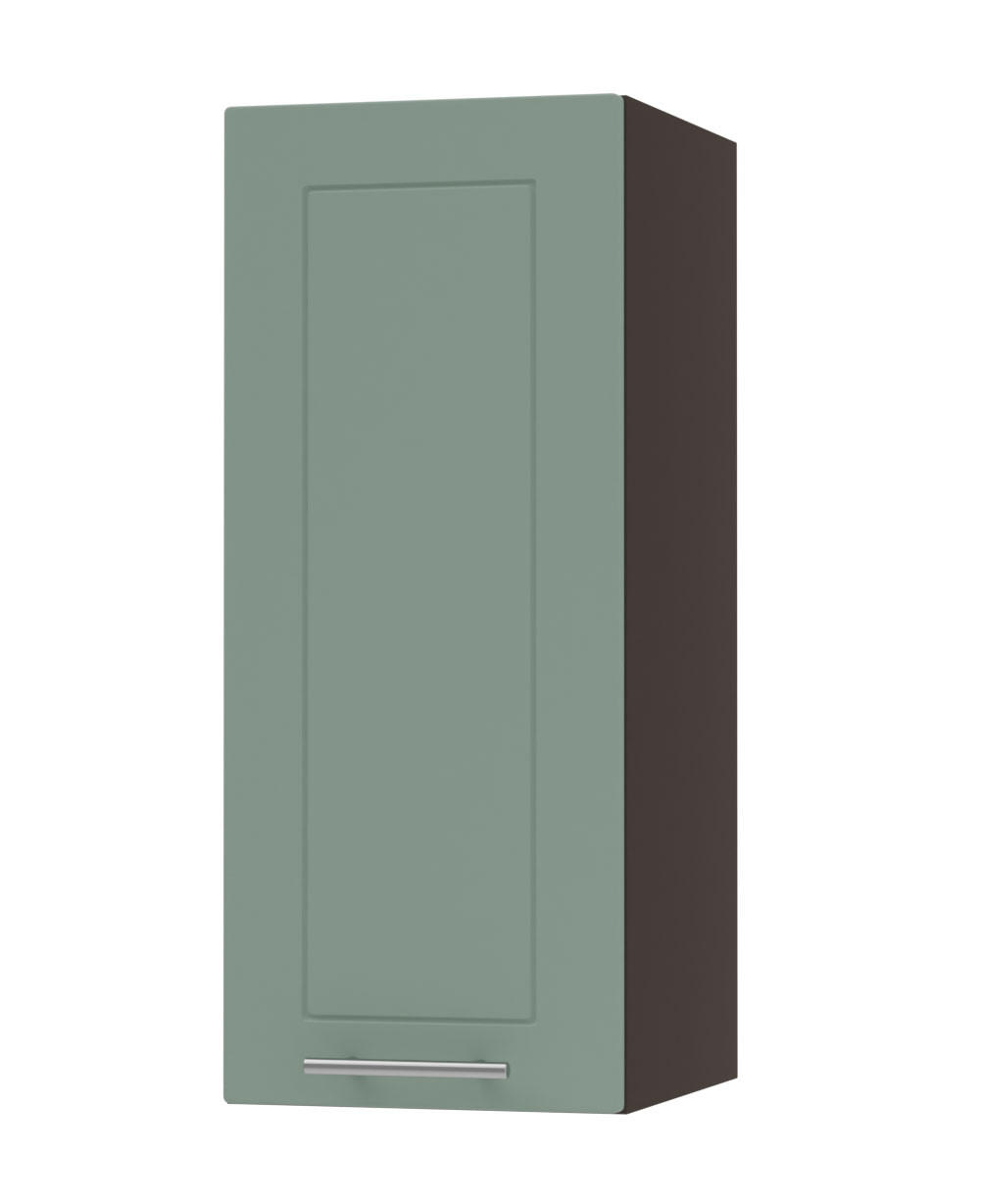 KÜCHENHÄNGESCHRANK Kvantum W2/30 Mint Matt / Lava Matt 30 / 32,5 / 72cm - Dunkelgrau/Mintgrün, Holz/Holzwerkstoff (30/72/32.5cm) - Feldmann-Wohnen