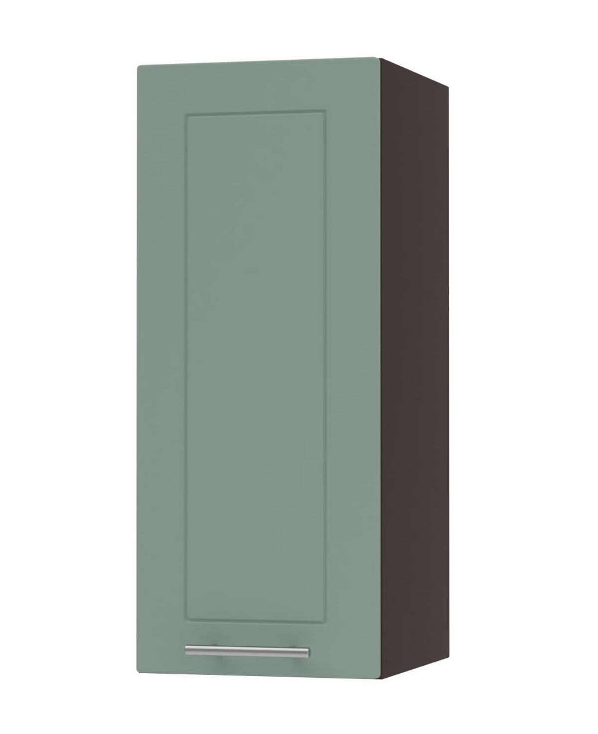 KÜCHENHÄNGESCHRANK Kvantum W2/30 Mint Matt / Lava Matt 30 / 32,5 / 72cm - Dunkelgrau/Mintgrün, Holz/Holzwerkstoff (30/72/32.5cm) - Feldmann-Wohnen