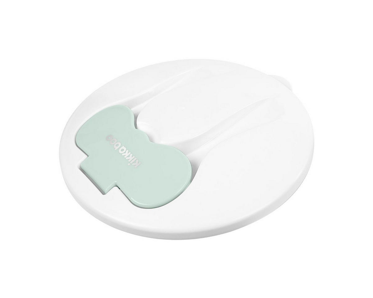 KINDERGESCHIRR 4in1 Schüssel-Set grün Deckel, Griffe, rutschfest, Saugknöpfe, 700ml, 700 ml, ab 6 Monate - Grün, Kunststoff (14/19/8cm) - Kikka boo