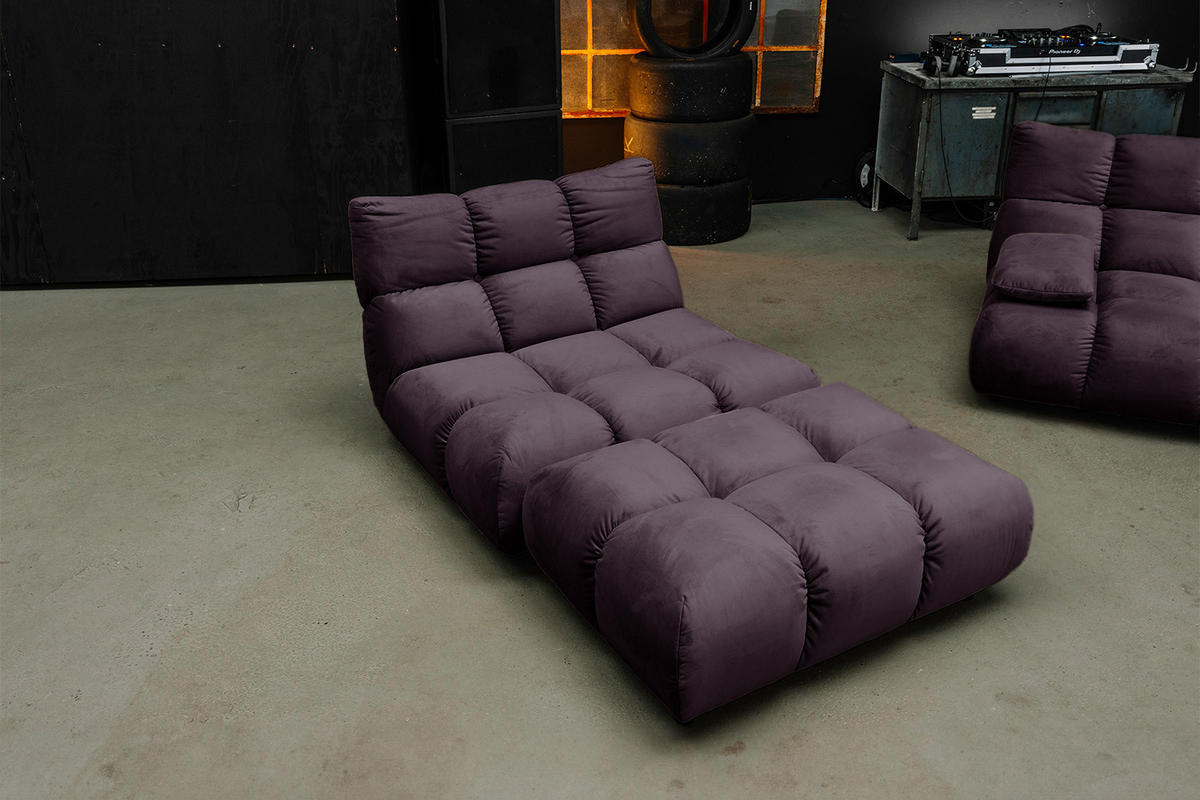 DREHSESSEL VIVIEN Violett Velvet Drehbar (360°) - Violett/Schwarz, Kunststoff/Textil (112/85/108cm) - KAWOLA