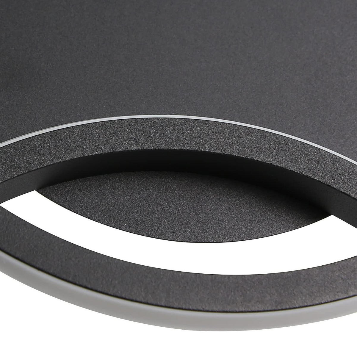 LED-DECKENLEUCHTE Ferdinand 60/24/4 cm - Schwarz, Metall (60/24/8cm) - ZMH