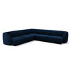 WENDBARES-ECKSOFA Miley aus Samt königsblau 5 Sitzplätze - Blau, Textil (255/255cm) - Micadoni