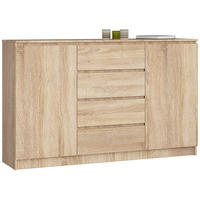 KOMMODE Eiche Sonoma 99/160/40 - Sonoma Eiche, Holzwerkstoff (160/99/40cm) - RAUMHIRSCH FURNITURE