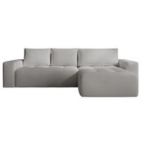 ECKSOFA Portland Hellgrau Rechts - Hellgrau, Holz/Kunststoff (250/165cm) - Graingold