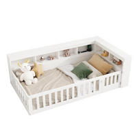 TAGESBETT 90/200 cm mit Lattenrost, USB-Anschluss, Steckdose und Stauraum aus Spanplatte/MDF, Weiß - Weiß, Holzwerkstoff (90/200cm) - Redom