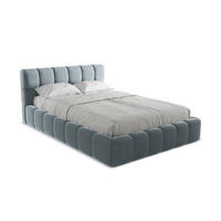 POLSTERBETT mit Bettkasten und Lattenrost 160x228 Blau - Blau/Schwarz, Kunststoff/Textil (140/200cm) - Makamii