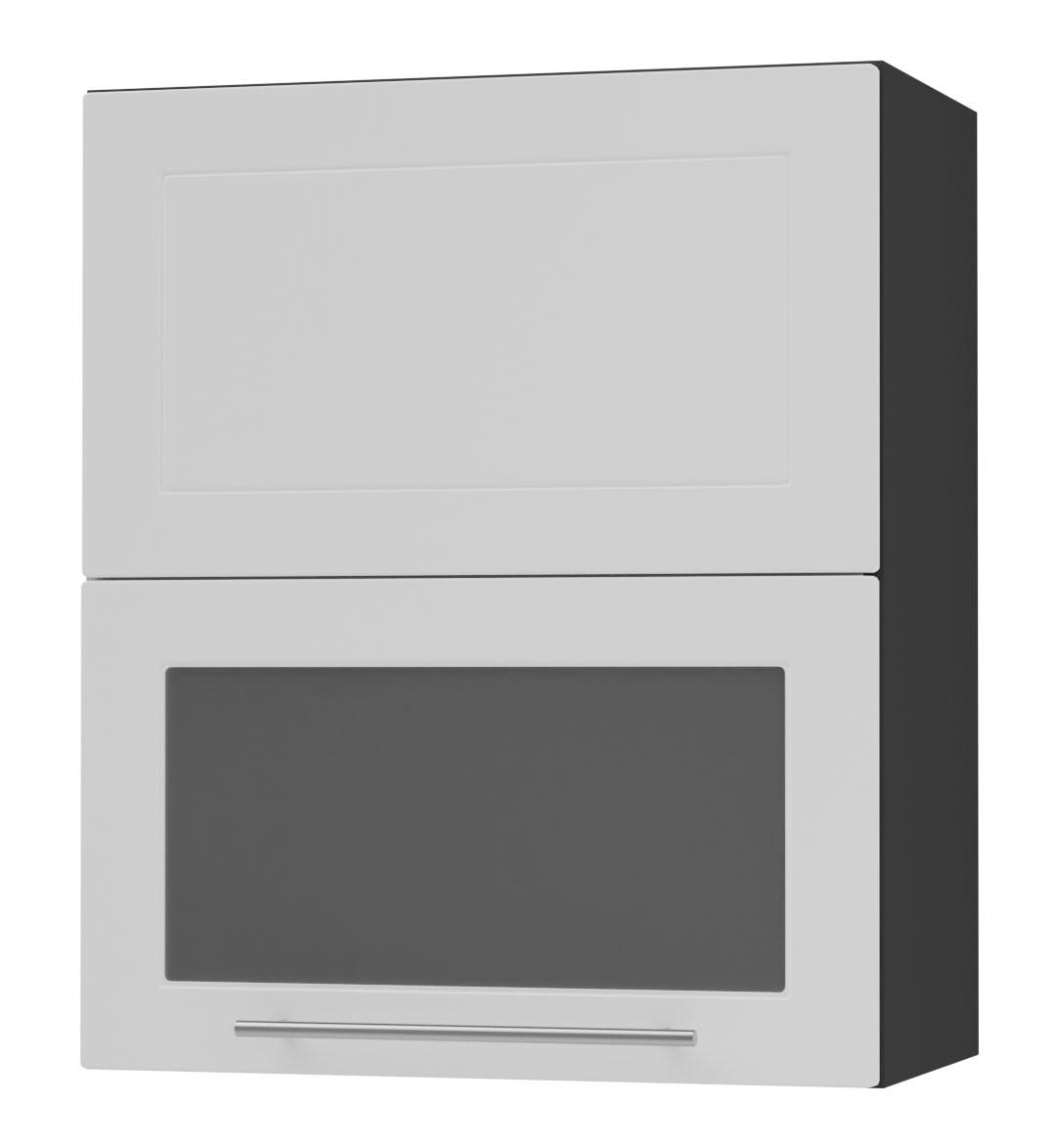 KÜCHENHÄNGESCHRANK Kvantum W8BS/60 Weiß Matt / Schwarz Matt 60 / 32,5 / 72cm - Schwarz/Weiß, Holz/Holzwerkstoff (60/72/32.5cm) - Feldmann-Wohnen