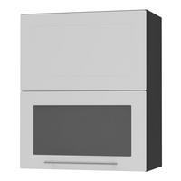 KÜCHENHÄNGESCHRANK Kvantum W8BS/60 Weiß Matt / Schwarz Matt 60 / 32,5 / 72cm - Schwarz/Weiß, Holz/Holzwerkstoff (60/72/32.5cm) - Feldmann-Wohnen