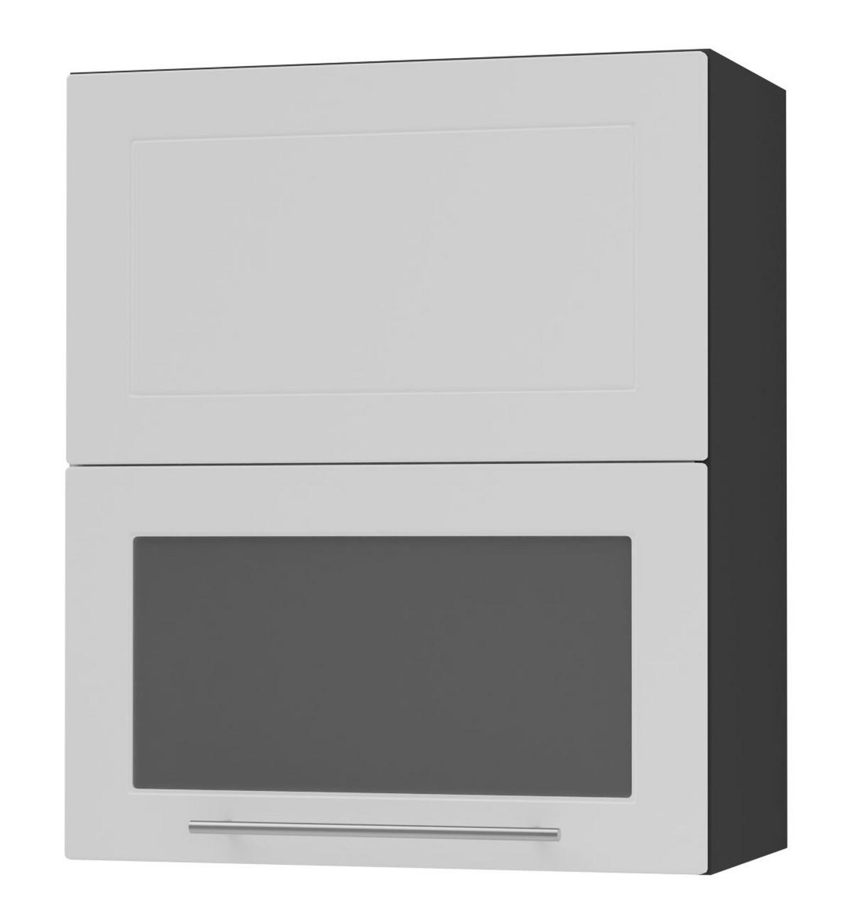 KÜCHENHÄNGESCHRANK Kvantum W8BS/60 Weiß Matt / Schwarz Matt 60 / 32,5 / 72cm - Schwarz/Weiß, Holz/Holzwerkstoff (60/72/32.5cm) - Feldmann-Wohnen