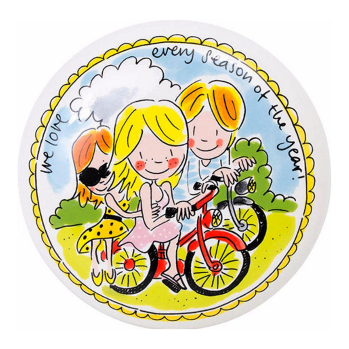 VORRATSDOSE Jahreszeiten in Bunt - 18cm - Multicolor, Keramik (16/20/16cm) - Blond Amsterdam