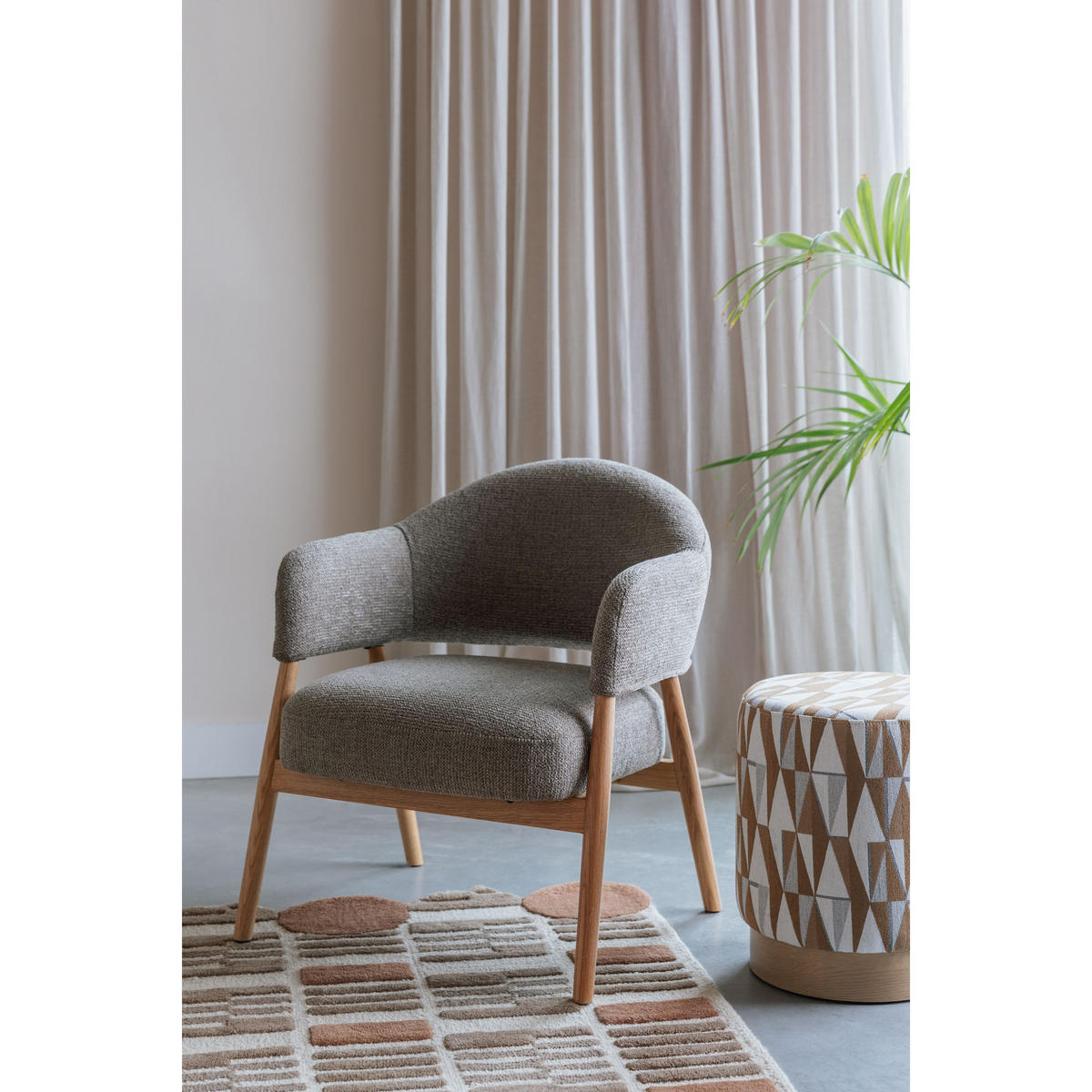 SITZHOCKER Ziggy Pouf - Beige, Kunststoff (36/45/36cm) - Housecraft Living