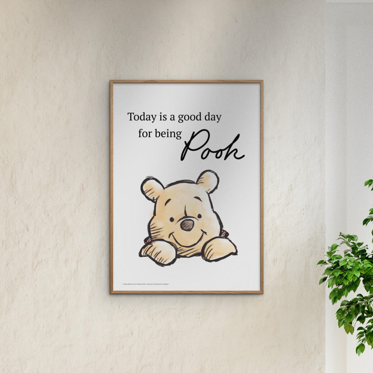 POSTER Disney - Just Being Winnie the Pooh Today - Gelb, Papier (70/100/0.1cm) - Poster&Frame
